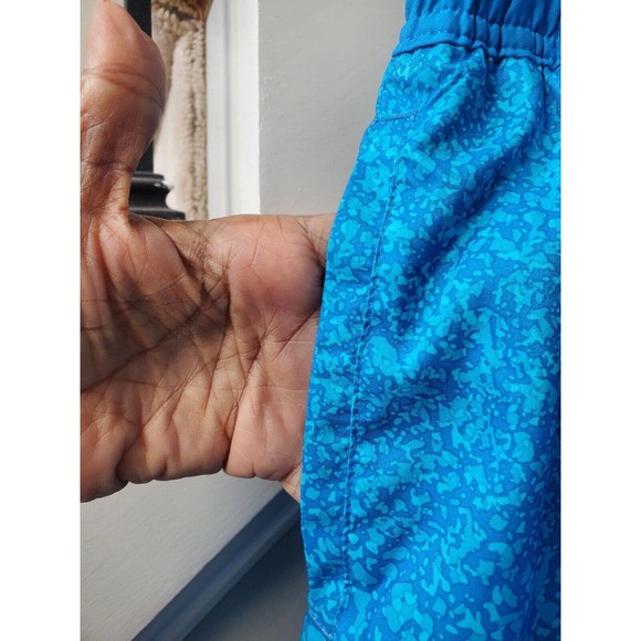 Nike Men's Blue 100% Polyester Pull On Swim Trunk Logo Print Shorts Size 2XL - Picture 4 of 12